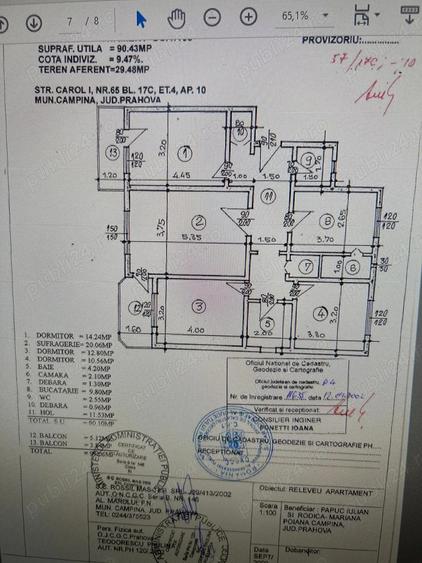 Apartament spa?ios de vanzare, ultracentral, 4 camere , decomandat, 99 mp - 2