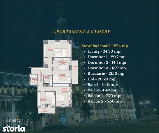 Apartament 4 camere | 114 mp utili | Freya Home | Intabulat - 5