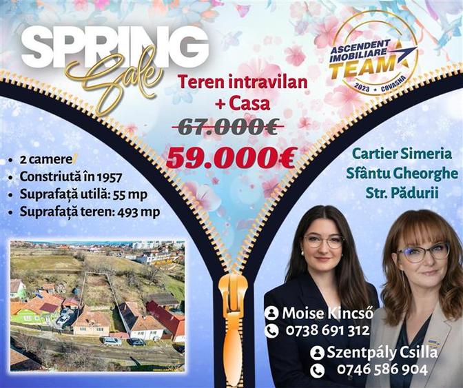 Teren intravilan 493 mp cu casa, Sfantu Gheorghe, Simeria,Covasna - 1