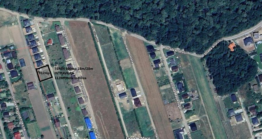 Valea Ursului langa padure TEREN  912mp  lot pentru  casa intravilan imprejmuit - 5