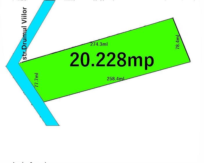 Teren intravilan 20228mp,zona strict rezidentiala,PUZ in lucru ptr.lotizare ! - 2