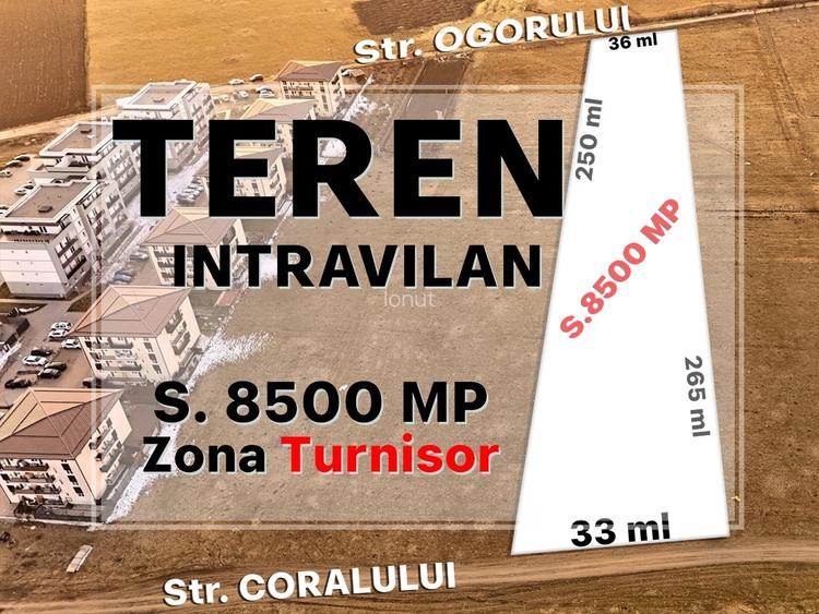 RO/EN Teren Intravilan, 8.500 mp, Turnisor, deschidere la 2 strazi |SkyView
