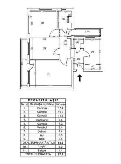 [VANZARE] Apartament 3 camere Sos Giurgiului - 1