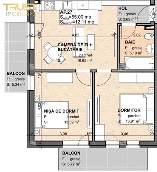 Apartament 3 camere l Complex nou l Estimo Park - 3