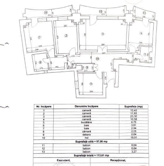 Apartament cu 4 camere decomandat în Lujerului