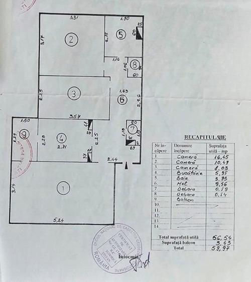 Apartament de vanzare in Galati, Tiglina 3 - 3 camere, 60 mp - 1