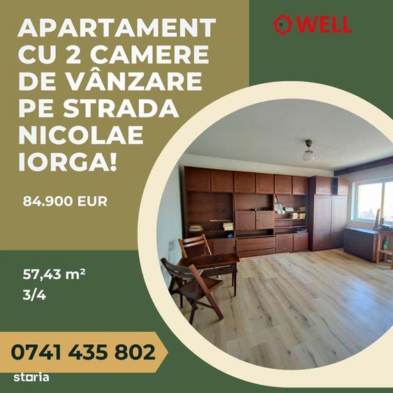 Apartament cu 2 camere de vanzare pe strada Nicolae Iorga! - 1