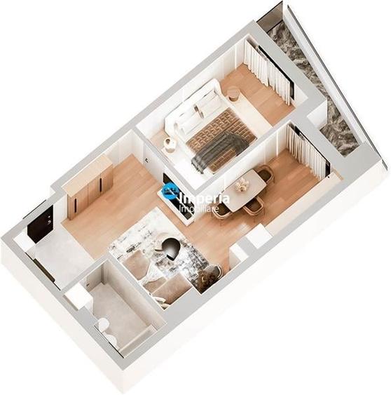 Proiect NOU! zona Pasaj O. Bancila, ap. 2 camere - 6