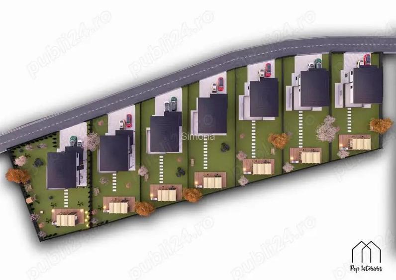 Vand teren intravilan cu proiect de 7 case+ autorizatii