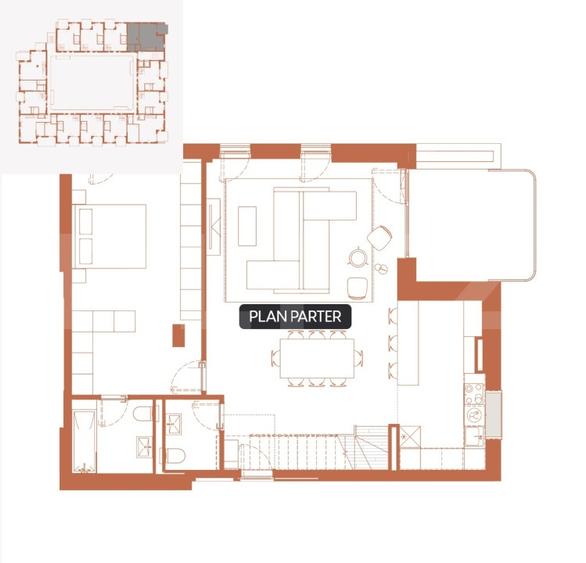 Comision 0! River by Hexagon - Penthouse, 3 Bai, 144 mp, 3 Terase 41 mp - 2