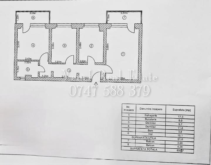 0% Comision 3 Camere 70 mp etaj 5 decomandat 2 balcoane Lacul Tei - 10