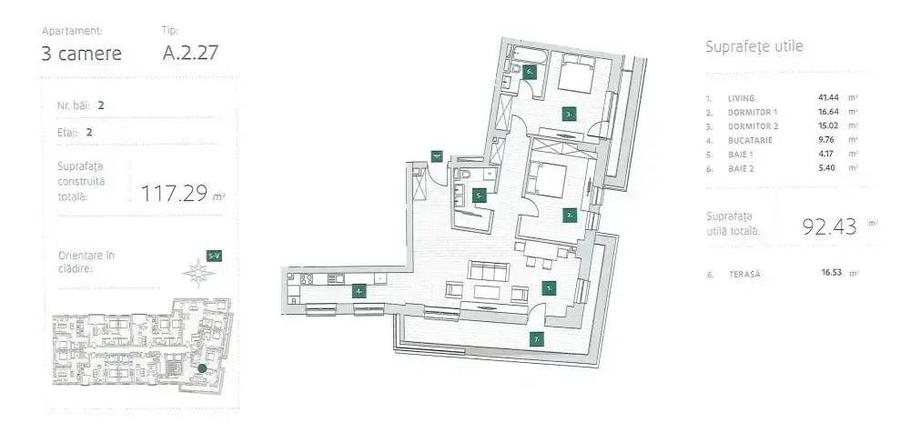Apartament 3 camere superb Carol-Pache/nou, lux/5min metrou/Comision 0 - 6