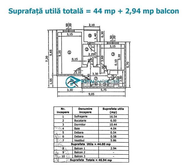 Royal Imobiliare - Vanzare apartament 2 camere zona 9 Mai - 13