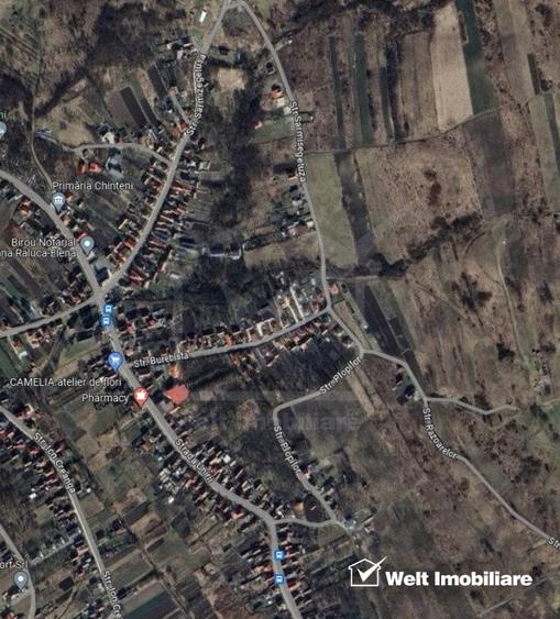 Teren in Chinteni, intravilan, pretabil constructie casa, 1243mp, zona Primariei - 1