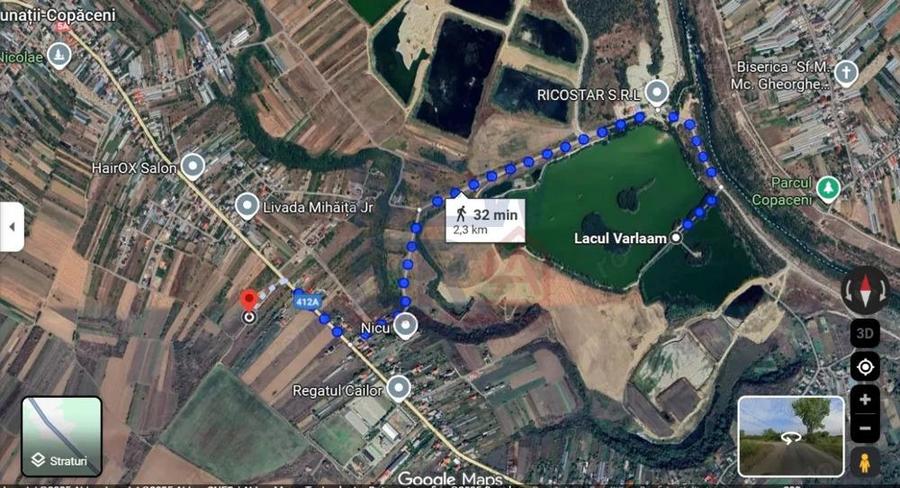 De Vanzare Teren 400 mp cu Autorizatie de contructie Adunatii Copaceni Giurgiu - 4