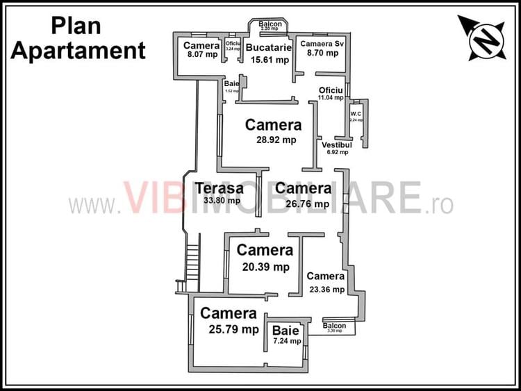 UNIRII-MIRCEA VODA, apartament in vila interbelica, 6 camere, 190 mp - 20