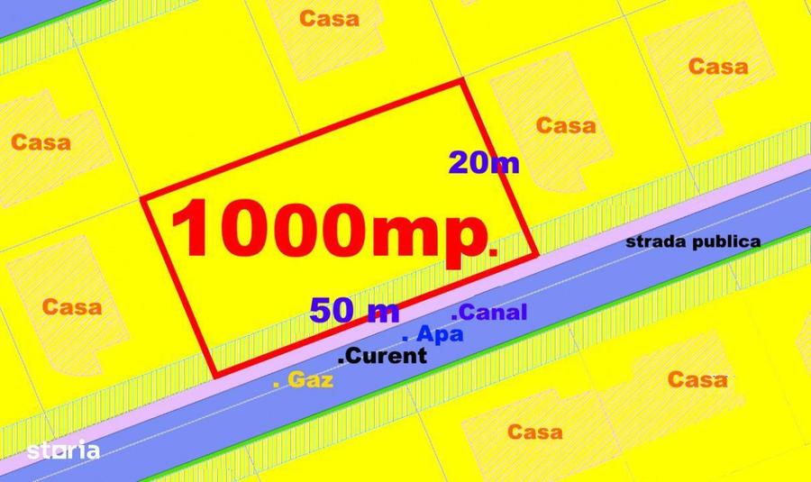 1000 mp Teren intravilan Alba Micesti Orizont deschidere 50 m. toate u - 6