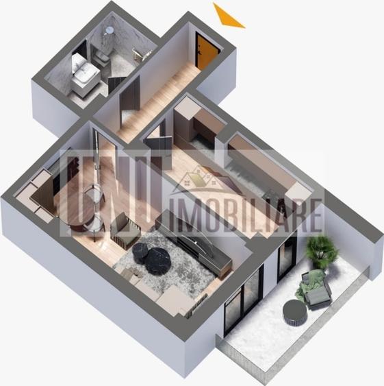 Apartament 1 cameră,55 mp,Niclona,bloc nou - 1