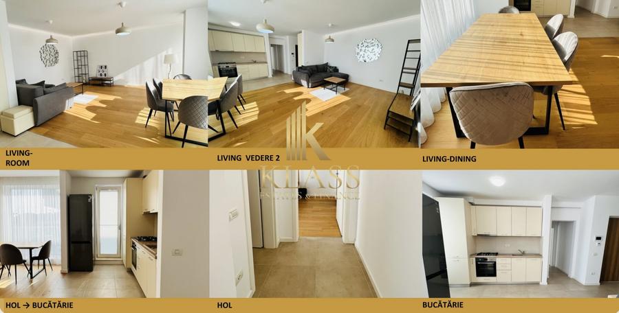 Apartament cu 2 camere semidecomandat, mobilat în Pipera