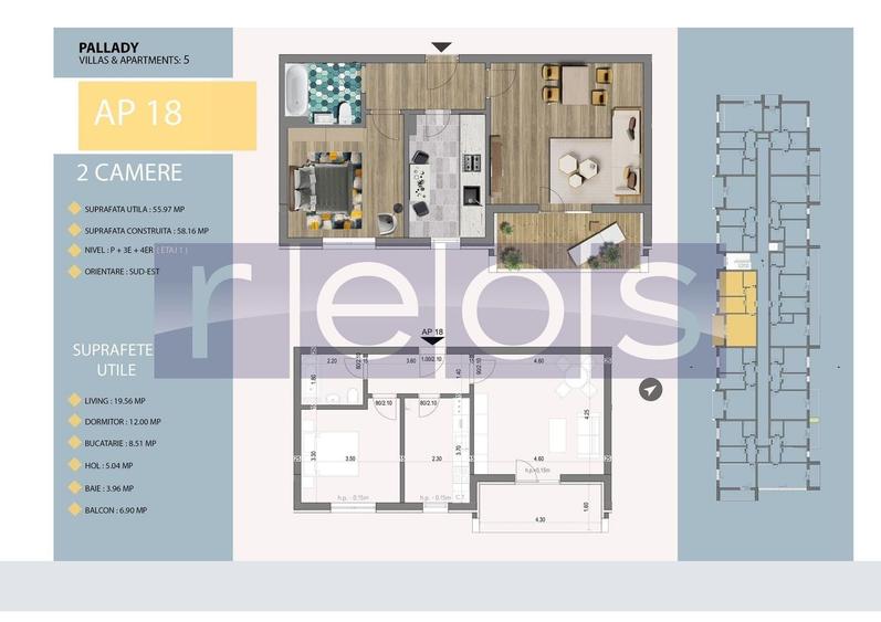 Apartament cu 2 camere decomandat în 1 Decembrie 1918
