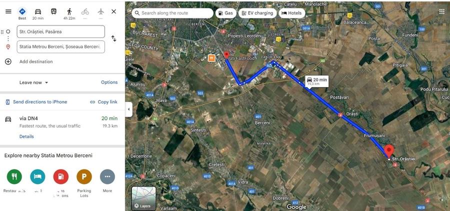 Teren de 1644 mp, în Pasărea