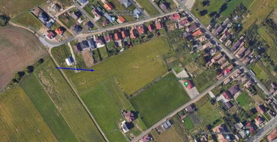 Teren Construcții intravilan de 500 mp, în Nazna