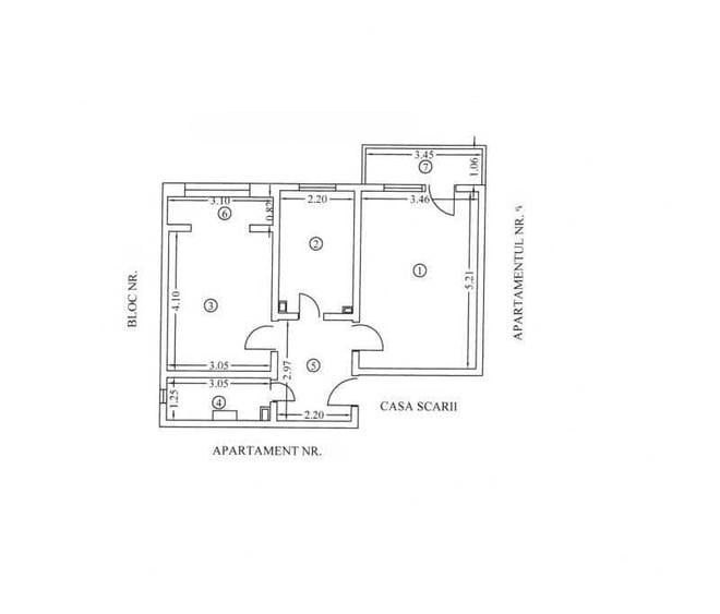 Apartament cu 2 camere decomandat în Exterior Vest