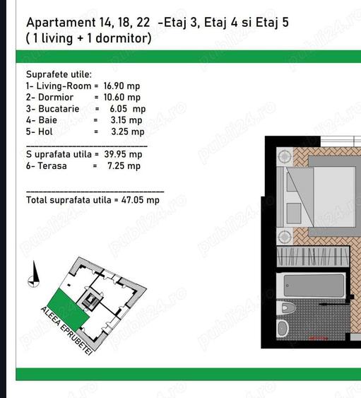 Studio 2 camere metrou Nicolae Grigorescu imobil NOU - 1