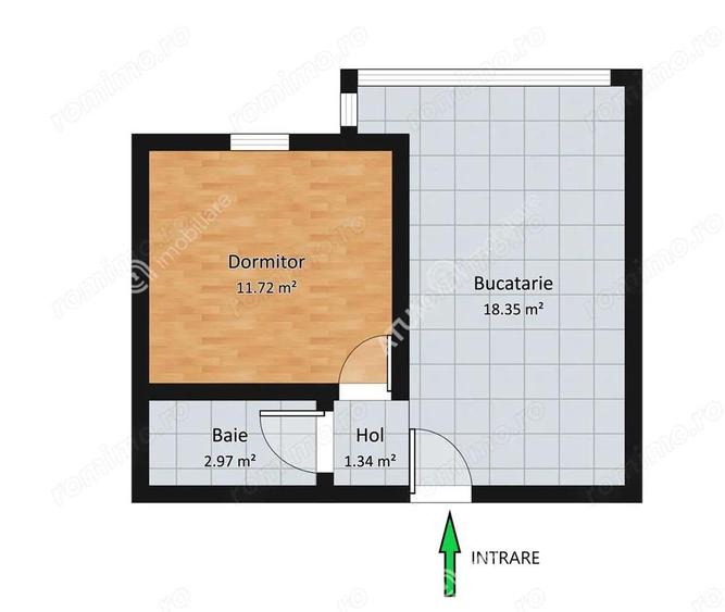 Garsoniera decomandata etaj 1 si loc de parcare zona Turnisor - 6