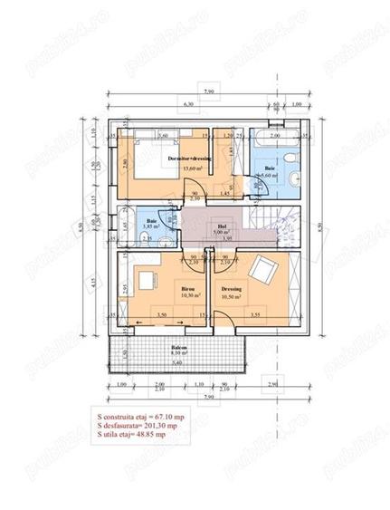 C.A.Rosetti  teren 451mp cu Autorizatie De Constructie pentru vila D+P+E 210mp - 8