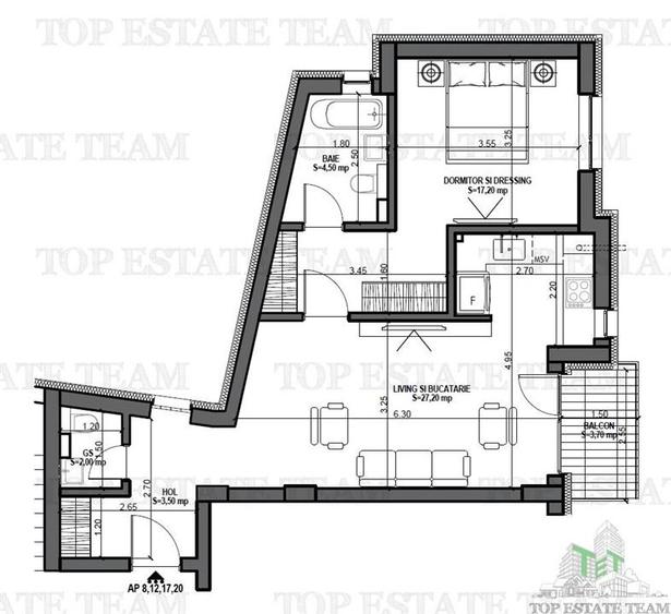 Apartament 2 camere in bloc nou, zona Mosilor - 1