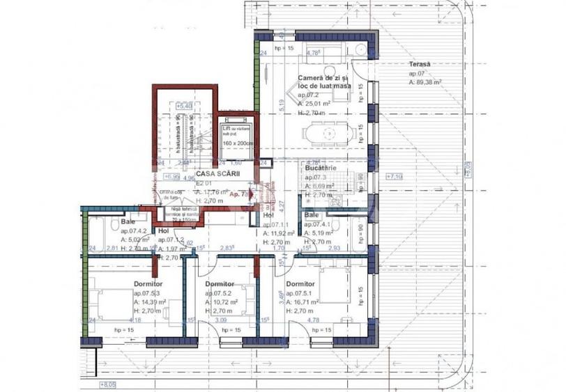 De vanzare penthouse cu terasa de 90 mp semicentral zona Parc Armatura - 1