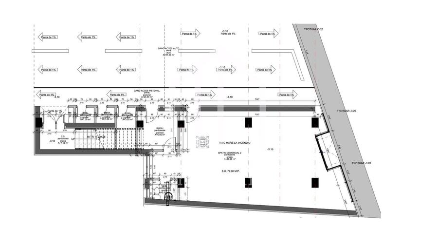 Spatiu comercial in suprafata de 79mp, vad stradal, zona Turnisor - 3