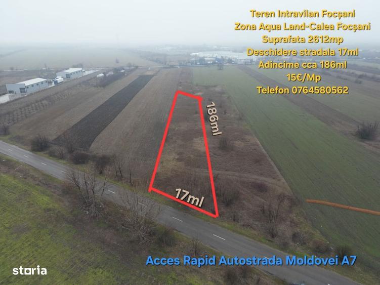Teren Intravilan Focsani 2600mp-Zona Aqua Land-Calea Focsani - 6