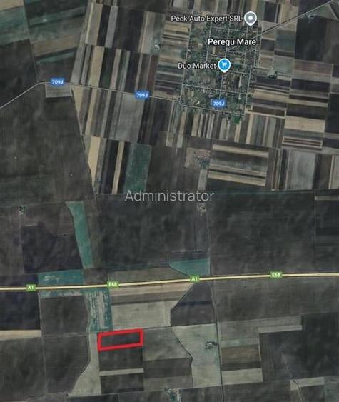 Teren agricol 10 ha, Peregul Mare, langa autostrada