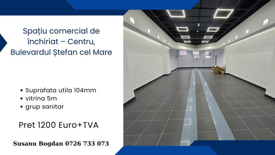 Spatiu comercial de inchiriat – Centru, Bulevardul Stefan cel Mare - 1