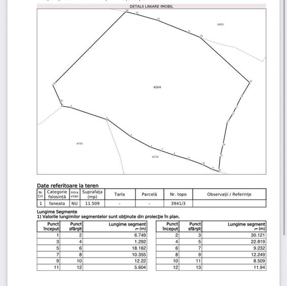 Teren rarau 10 min de partie extravilan parcela de jumatate 5600mp - 5