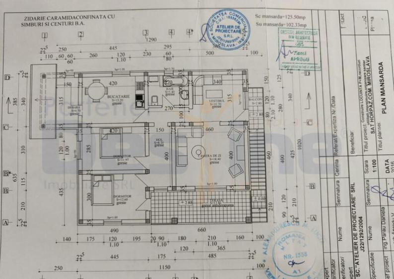 Horpaz Casa individuala P+M 208 mp utili + 650 mp teren + - 7