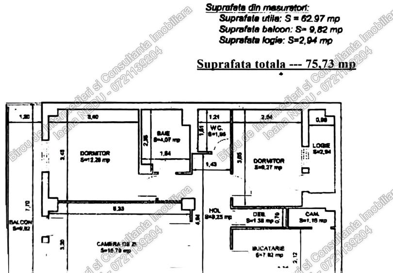 ⏩Tomis I -Spital- 3 Camere Decomandate 75,73m² Mobilat Utilat Incadrat Centrala - 8