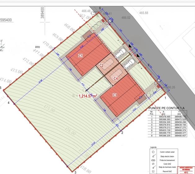 Teren intravilan 1214mp in Chinteni - zona centrala, strada Ion Creanga!