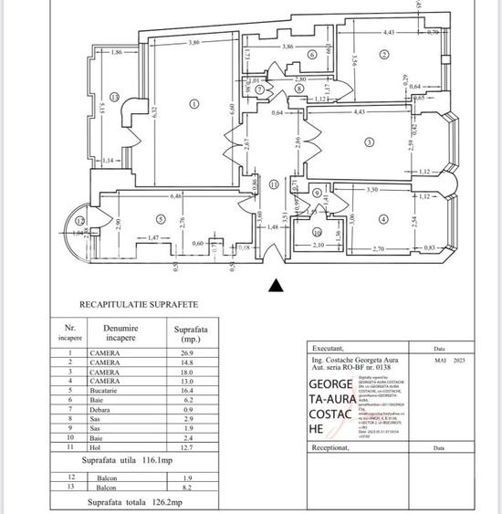 Apartament 4 camere Blv Unirii | 126 mp | Vedere Blv| Mobilat Utilat - 22