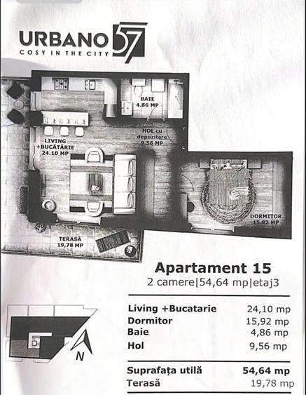 PF vand Apt. 2 camere complet utilat -Semicentral,Terasa(20mp),parcare subterana - 9