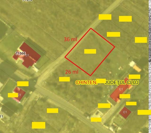 Teren in Chinteni, Muntii Oasului, 1000 mp, front de 36 ml - 5