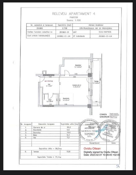 Proprietar vand Apartament 2 camere, Strada Frunzisului - 4