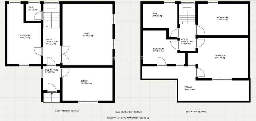 Vila 225mp, 5 camere, curte 507mp- Barcanesti, aproape de Ploiesti