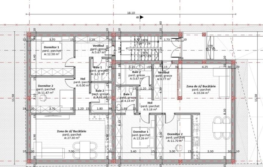 Apartament cu 3 camere decomandat în Exterior Nord
