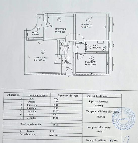 Apartament cu 3 camere de vanzare Targoviste  langa parcul Chindia - 8