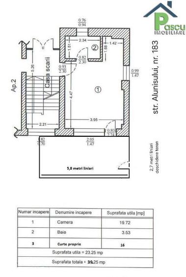 Garsoniera Brancoveanu, Alunisului, parter, curte proprie, bloc 2015 - 6