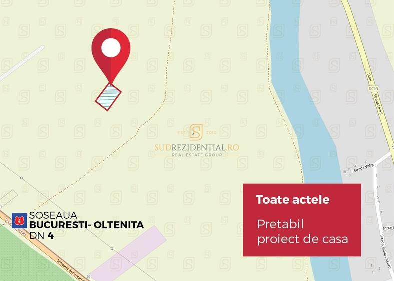 Teren intravilan 765 mp, pretabil rezidential Com. Frumusani, Calarasi - 3