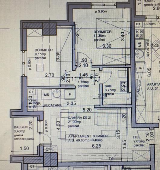 Centru Civic- apartament 3 camere - 2